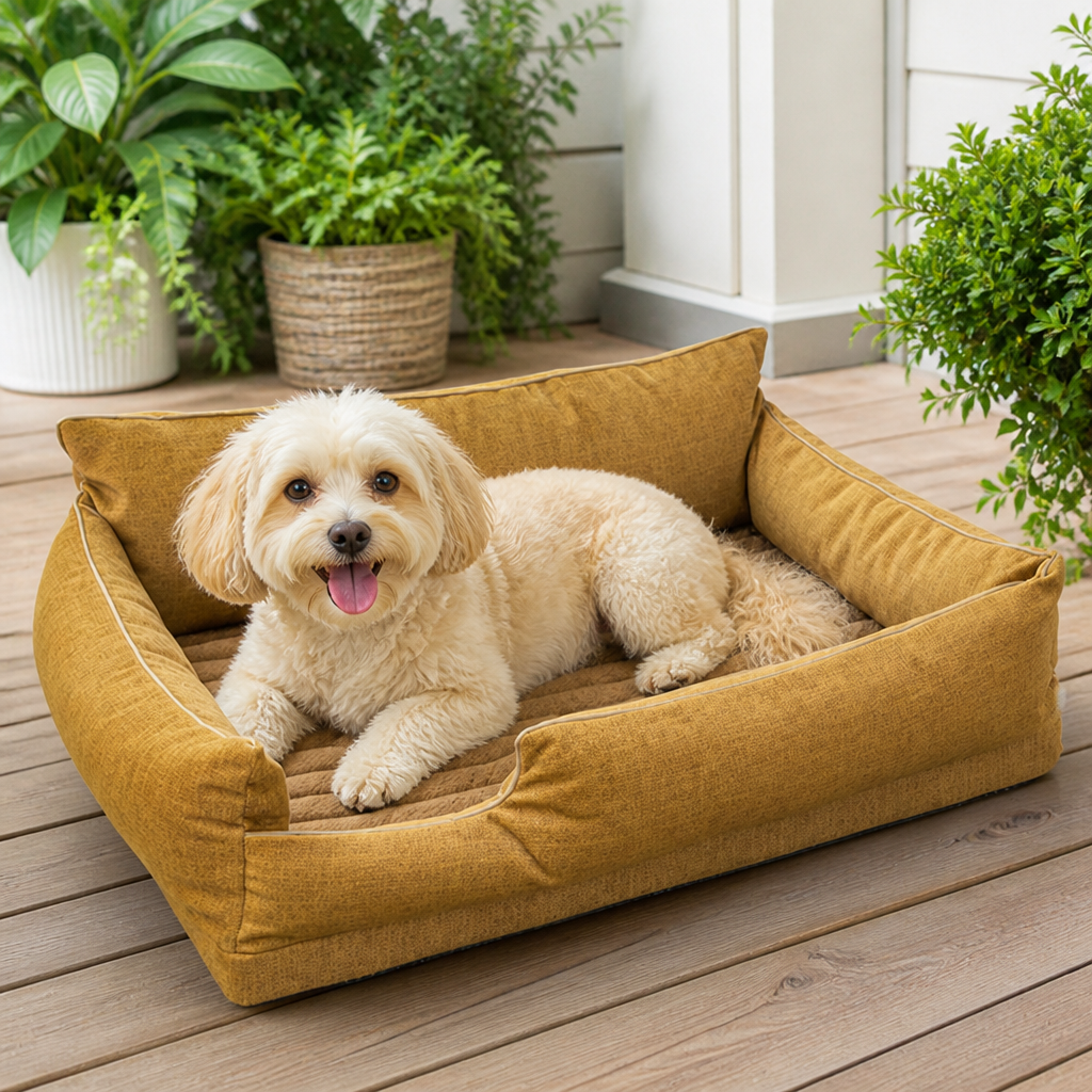 Ortekor Orthopedic Egg-Crate Foam Dog Bed (Water-Resistant Washable Cover)