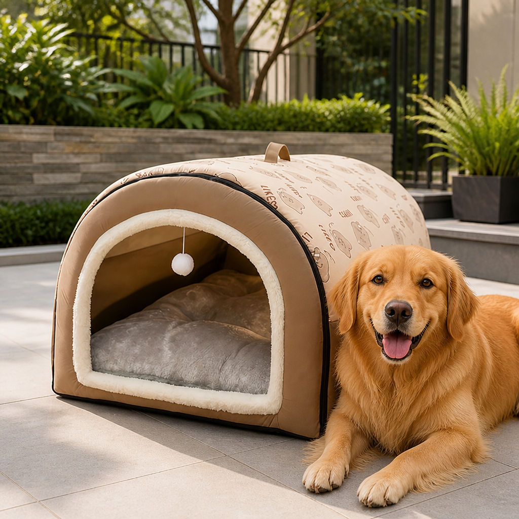 Ortekor Ultra-Large Semi-Enclosed Dog House (Removable & Washable)