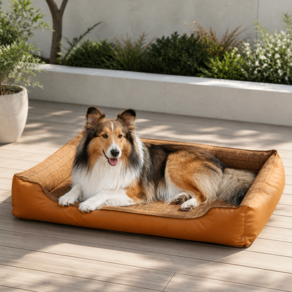 Ortekor Bite-Resistant Bamboo-Mat Dog House (Pre-Assembled)