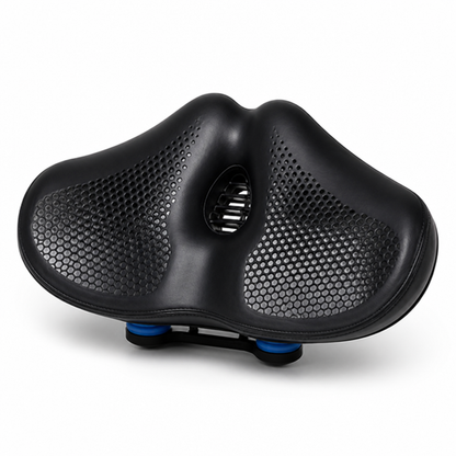 Noseless Extra-Wide Double-Spring Bike Saddle