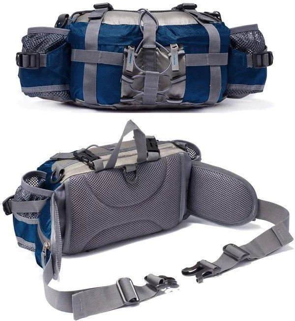 Lightweight Waterproof Running Belt Bag with Bottle Holders for Hiking, Jogging & Travel