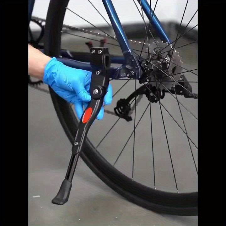 Adjustable Bicycle Kickstand for Road and Mountain Bikes – Sturdy Aluminum Support Stand with Height Adjustment for 24-29 Inch Wheels