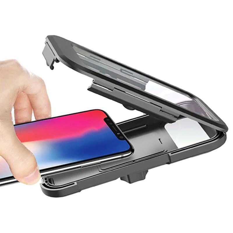 Waterproof Bike Phone Mount with Wireless Charging & 5000mAh Power Bank for E-Bikes & Motorcycles