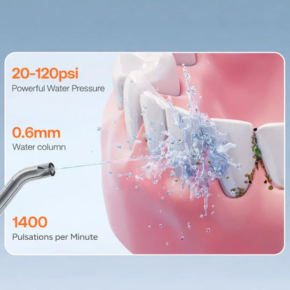 Cordless Water Flosser with 3 Pressure Modes for Travel & Home – Rechargeable Dental Irrigator for Braces, Gums & Deep Cleaning