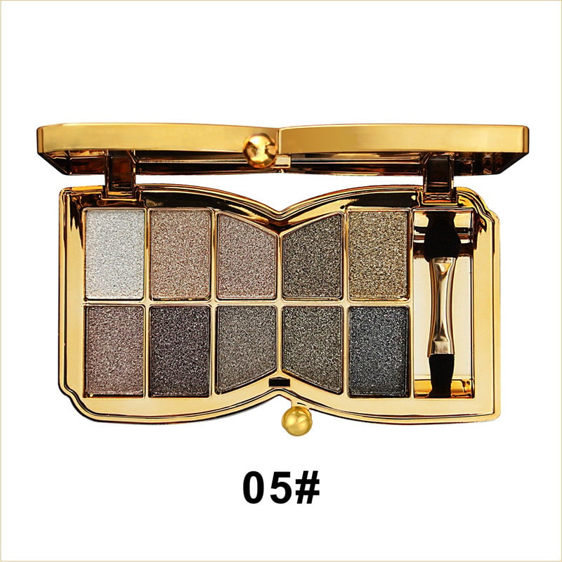 10-Color Glitter Eyeshadow Palette Shimmer Mineral Makeup for Parties Weddings Everyday Looks Highly Pigmented Long-Lasting Eye Shadow