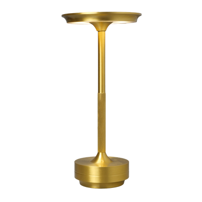 Rechargeable LED Table Lamp with Touch Dimmer & IP66 Waterproof Metal Base for Bedroom, Dining, Outdoor