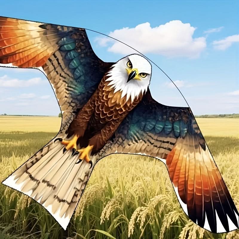 Raptor Decoy Kite for Garden Crop Protection – Lifelike Predator Bird Deterrent for Farms, Orchards & Fields – Wind-Powered Scarecrow