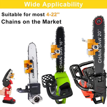 Portable Handheld Chainsaw Chain Sharpener Tool for All Bar Sizes 6-22 Inch Field Use Quick Tune-Up System Precision 30° Angle Guide for