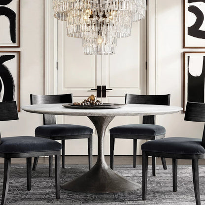 Multi-Tiered Crystal Ring Chandelier with Glass Chain Links for Dining Rooms and Living Rooms 36 48 60 Inch