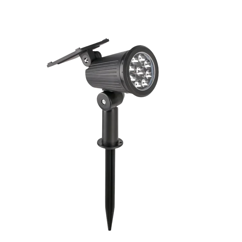 Solar Spotlight 9-LED Outdoor Landscape Light with Auto Dusk-to-Dawn Sensor & 3 Brightness Settings for Garden Pathway Patio Yard Lighting