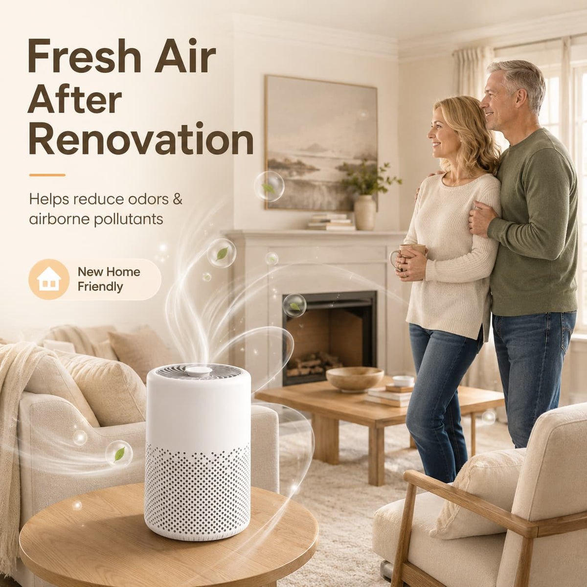 Compact Multi-Stage Air Purifier for Home – Removes Odors, Pet Dander & Dust with Quiet Motor – Bedroom, Office & Living Room Air Quality