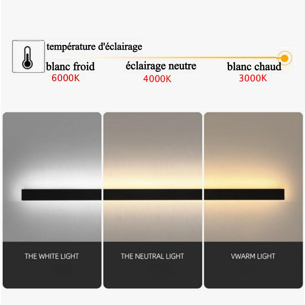 Outdoor LED Wall Light Waterproof Linear Modern Metal Sconce for Porch Garden Patio Courtyard Minimalist Exterior Lighting