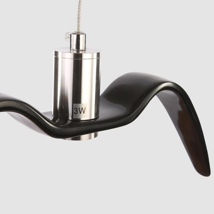 Suspension sculpturale en forme d'oiseau avec éclairage LED à hauteur réglable, filaire, pour îlots de cuisine, tables de salle à manger et espaces de vie, en blanc ou