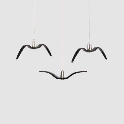 Suspension sculpturale en forme d'oiseau avec éclairage LED à hauteur réglable, filaire, pour îlots de cuisine, tables de salle à manger et espaces de vie, en blanc ou
