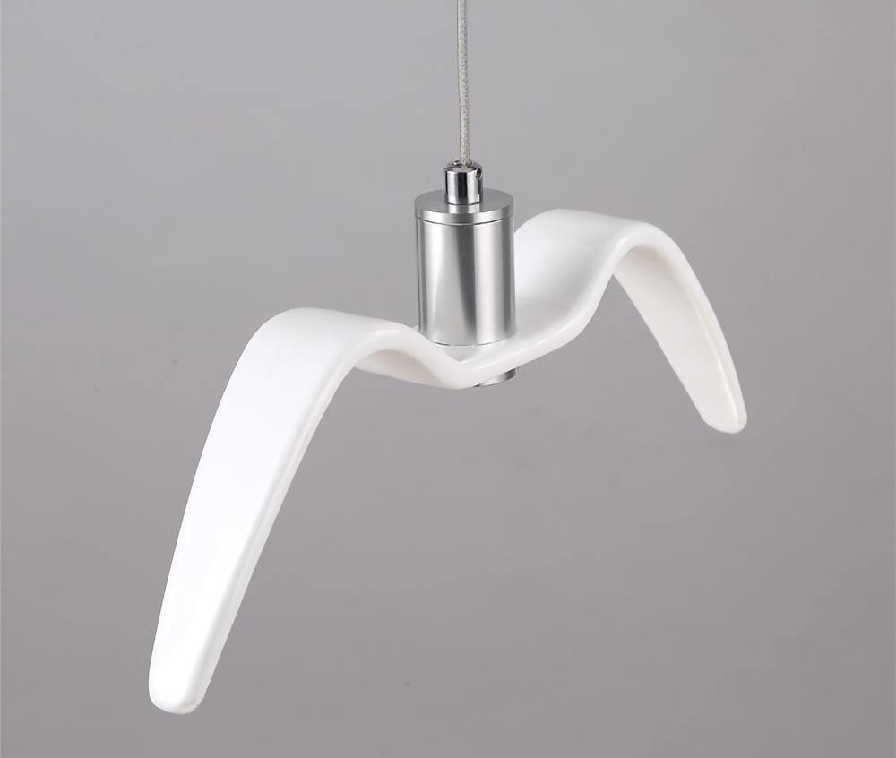 Suspension sculpturale en forme d'oiseau avec éclairage LED à hauteur réglable, filaire, pour îlots de cuisine, tables de salle à manger et espaces de vie, en blanc ou