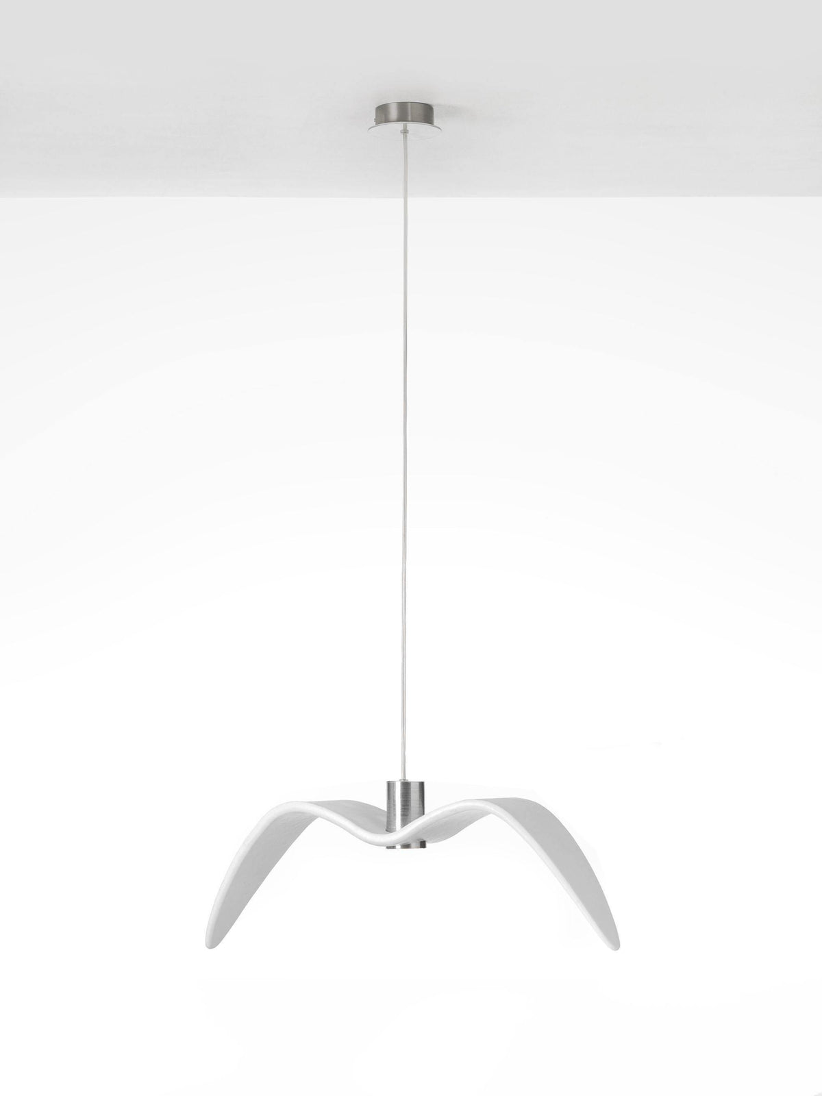 Suspension sculpturale en forme d'oiseau avec éclairage LED à hauteur réglable, filaire, pour îlots de cuisine, tables de salle à manger et espaces de vie, en blanc ou