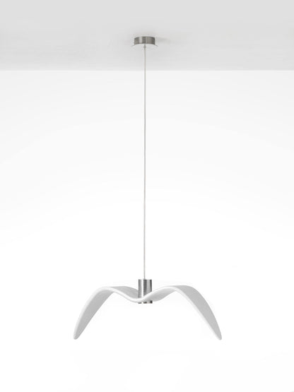 Suspension sculpturale en forme d'oiseau avec éclairage LED à hauteur réglable, filaire, pour îlots de cuisine, tables de salle à manger et espaces de vie, en blanc ou