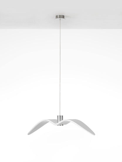 Suspension sculpturale en forme d'oiseau avec éclairage LED à hauteur réglable, filaire, pour îlots de cuisine, tables de salle à manger et espaces de vie, en blanc ou