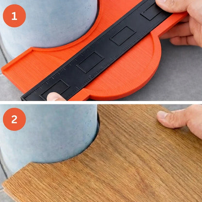 Profile Duplicator Tool for Laminate, Tile & Trim – Plastic Template Maker with Locking Pins for Woodworking & Flooring – DIY Layout Guide f