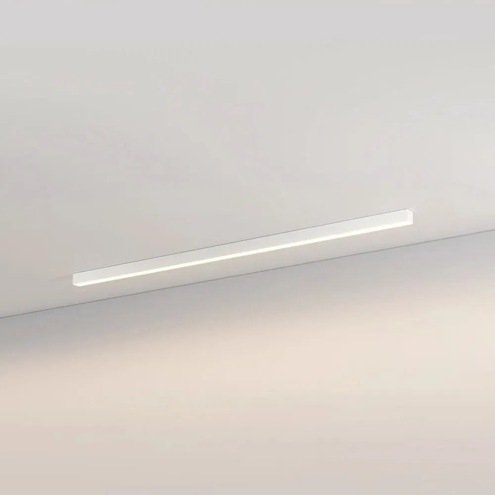 Plafonnier LED linéaire à montage encastré de 47 pouces, luminaire noir pour chambre, salon, couloir, éclairage domestique minimaliste contemporain