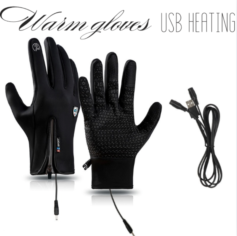 Touchscreen Winter Gloves Waterproof Windproof USB Rechargeable Thermal Heated for Skiing Cycling Driving Outdoor Activities Men Women