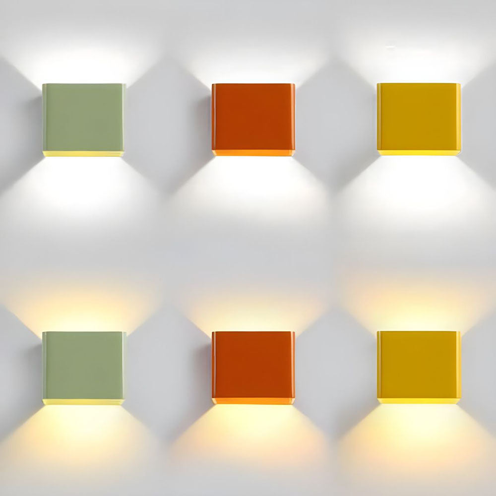 Geometric LED Sconce Aluminum Up Down Accent Light for Hallway Bedroom Living Room Indoor Modern Minimalist Wall Fixture