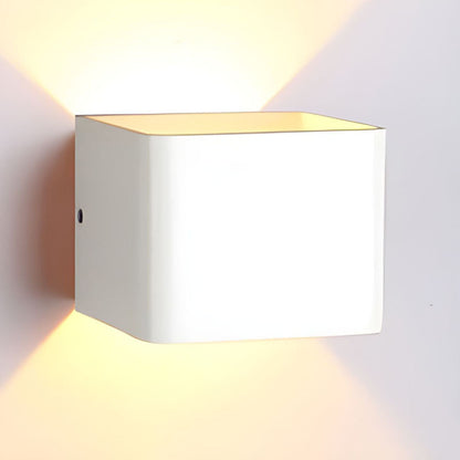 Geometric LED Sconce Aluminum Up Down Accent Light for Hallway Bedroom Living Room Indoor Modern Minimalist Wall Fixture