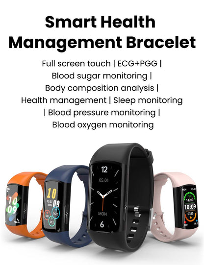 Bracelet connecté de fitness HealthTrack | Suivi d'activité, analyse du sommeil et notifications intelligentes | Résistant à l'eau IP67