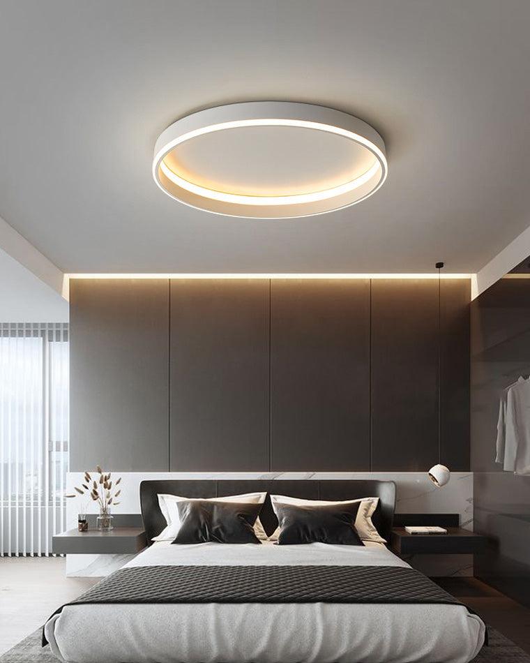 Plafonnier LED rond avec variateur sans fil pour chambres, salons et couloirs