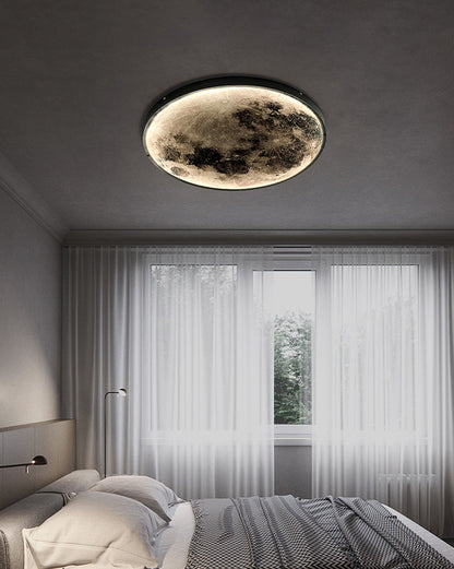 Applique murale céleste à LED, intensité variable, télécommande, design lune, luminaire artistique, 39 pouces de diamètre, PVC, éclairage d'ambiance pour chambres et salons