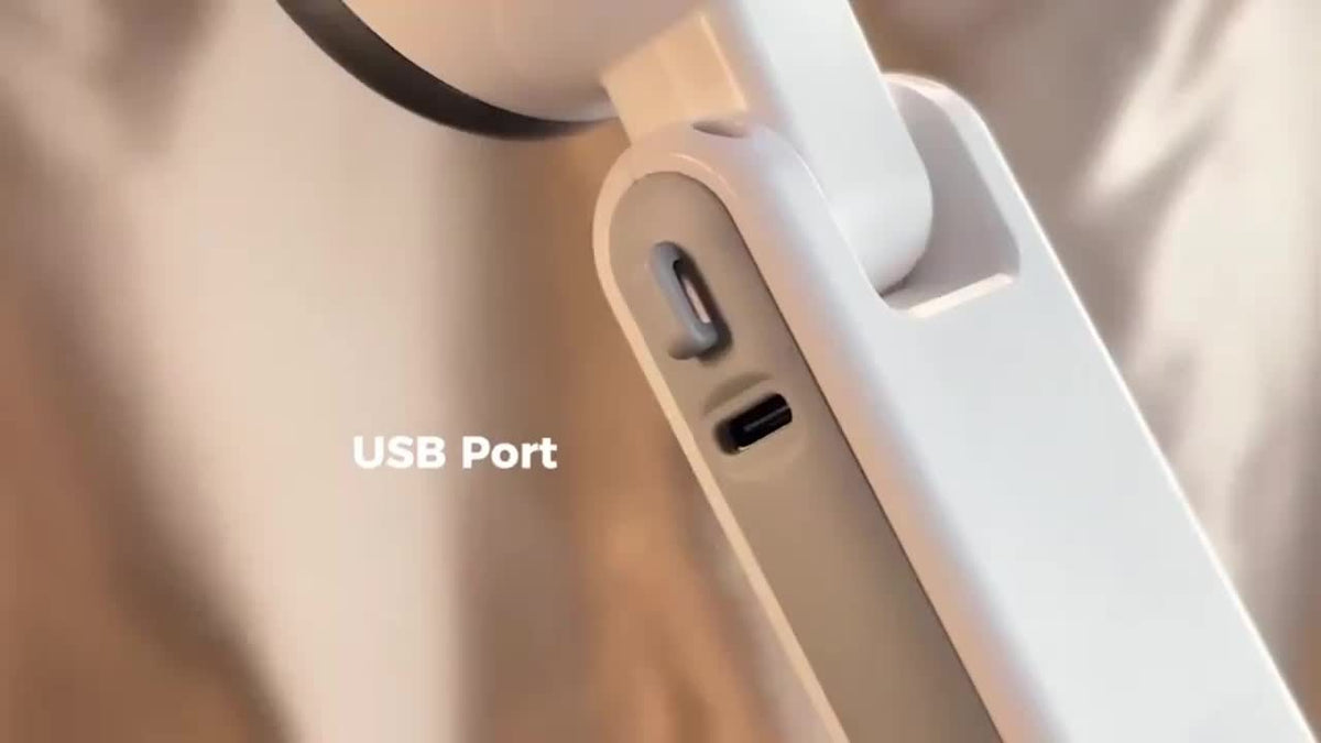 Handheld Rechargeable Fan – 5-Speed Portable USB Personal Cooling Fan for Travel, Desk, Outdoor Activities