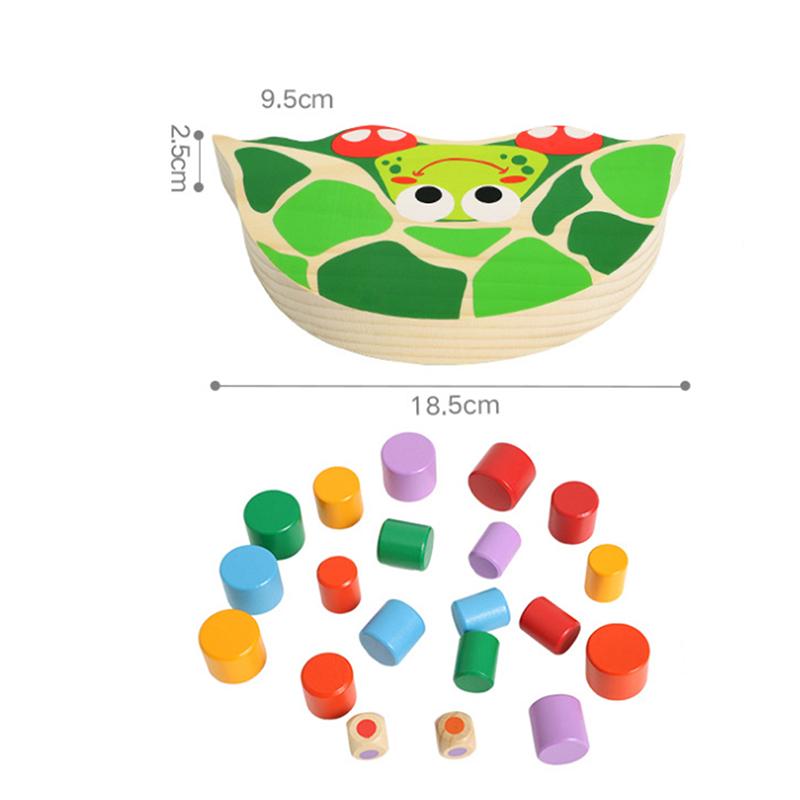 Jeu d'empilage de tortues pour tout-petits – Blocs d'équilibre en bois pour la coordination œil-main et la motricité fine, 3 ans et plus