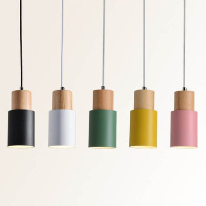 Suspension rustique chic en métal et bois