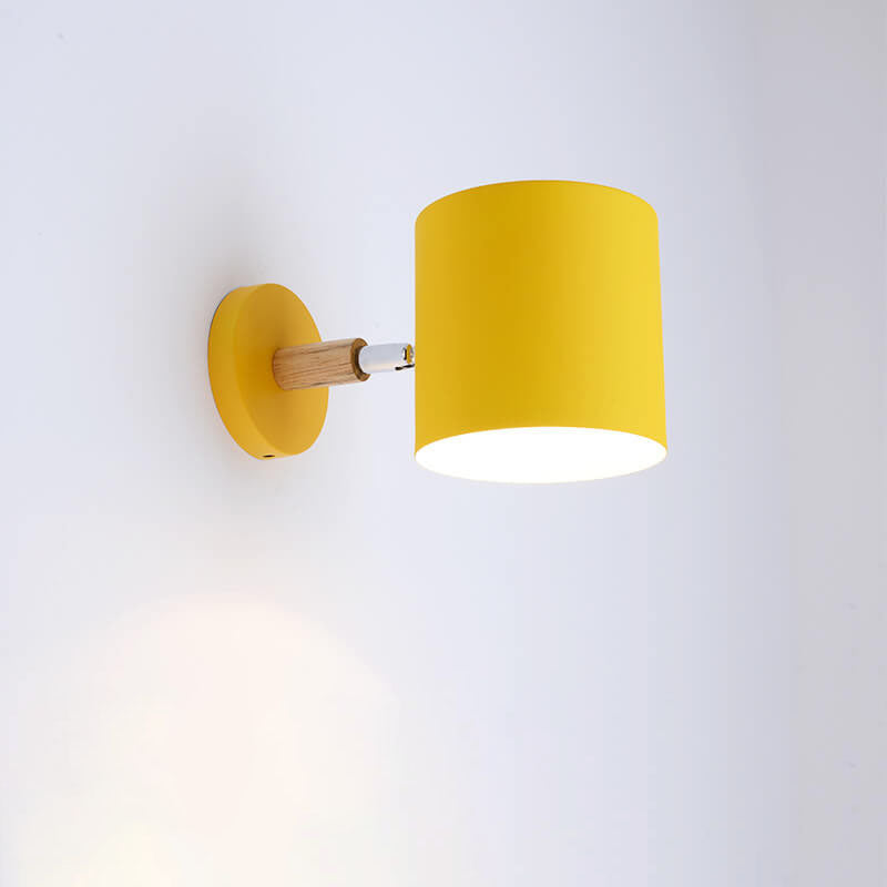 Sconce Light Fixture for Bedroom 5 in × 5.5 in Hardwired E26 Socket Wood Metal Accent Reading Nightstand Living Room Hallway Decor Contempor
