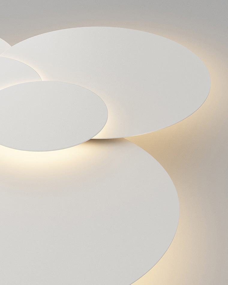 Plafonnier LED encastré 31,5 x 28 po, intensité réglable, télécommande, design moderne à disque en acrylique blanc pour chambre, salon, salle de bain 1