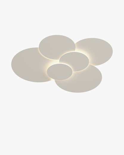 Plafonnier LED encastré 31,5 x 28 po, intensité réglable, télécommande, design moderne à disque en acrylique blanc pour chambre, salon, salle de bain 1