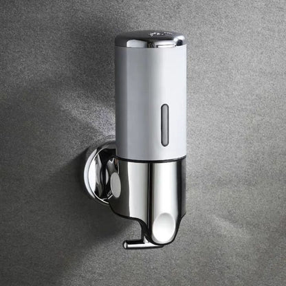Distributeur de savon mural à pompe poussoir - Support à liquide en acier inoxydable pour shampoing, lotion et savon pour les mains dans la salle de bain, la cuisine et la douche