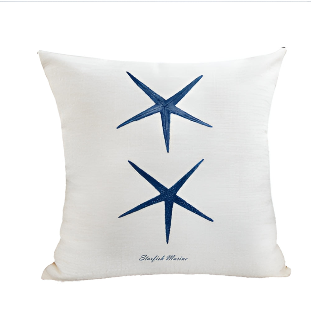 TideSketch – Embroidered Ocean Cushion Cover