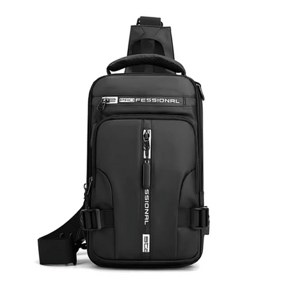 Sac à bandoulière avec fermetures éclair dissimulées antivol et port de chargement USB – Sac à dos en nylon résistant à l'eau pour les voyages, les trajets quotidiens et l'usage au quotidien