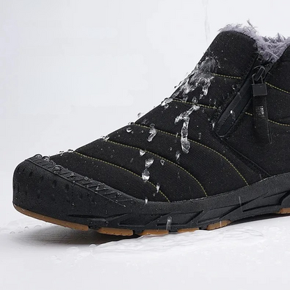 Men's & Women's Insulated Waterproof Winter Boots with Side Zipper for Snow & Ice | Fleece-Lined Slip-Resistant Shoes for Hiking, Walking
