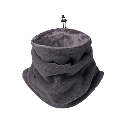 Adjustable Fleece Neck Warmer Gaiter with Drawstring for Winter Sports & Outdoor Activities