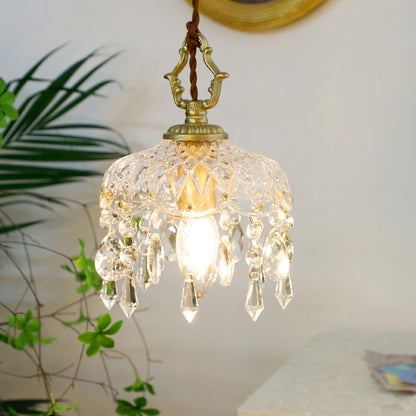 Hanging Ceiling Light Fixture with Adjustable Cord Glass Shade Gold Brass Frame E14 Socket Dining Room Kitchen Island Cafe Boutique Retail S