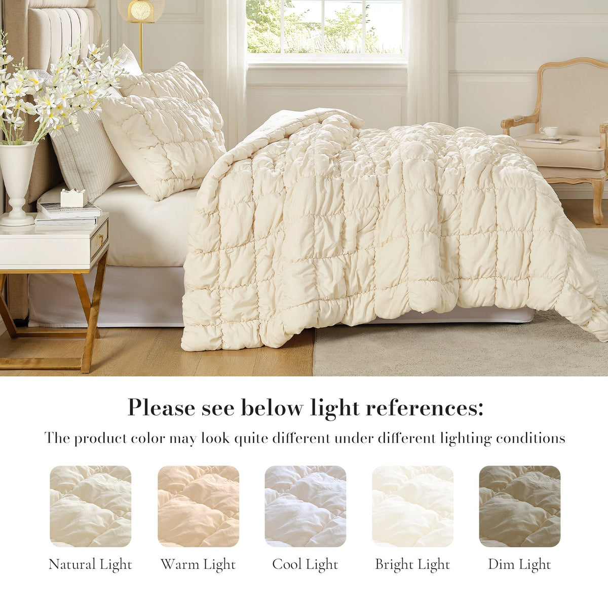 Ortekor Cozy Bliss | King Comforter Set with 3D Bubble Texture | Soft & Lightweight for Year-Round Comfort