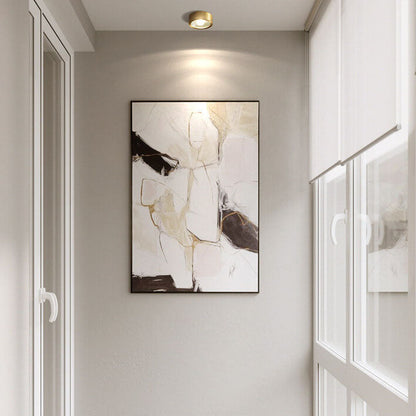 Slim-Profile Circular LED Ceiling Light – Brushed Copper Finish for Entryways, Bedrooms & Living Rooms