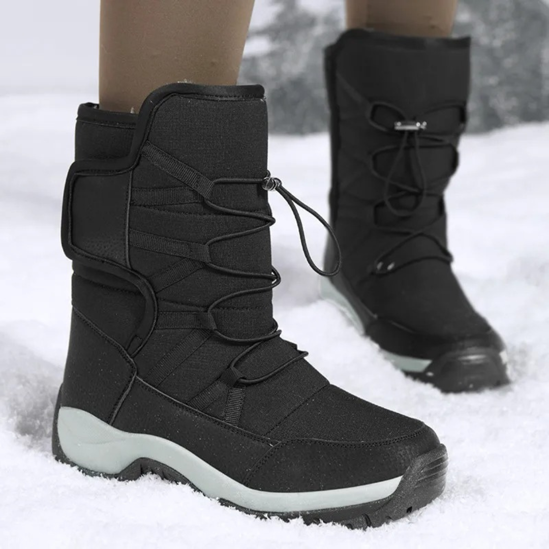 Waterproof Insulated Winter Boots for Men & Women – Slip-On Snow Boots with Plush Lining & Non-Slip Rubber Sole for Cold Weather Hiking &