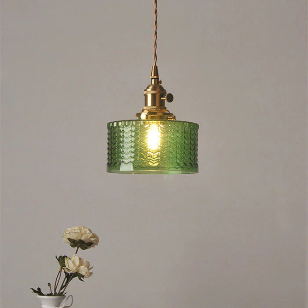 Adjustable Drop Ceiling Light with Textured Glass Shade E27 Socket for Kitchen Island Dining Room Counter Breakfast Bar Scandinavian Modern