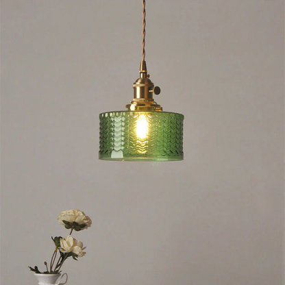 Adjustable Drop Ceiling Light with Textured Glass Shade E27 Socket for Kitchen Island Dining Room Counter Breakfast Bar Scandinavian Modern
