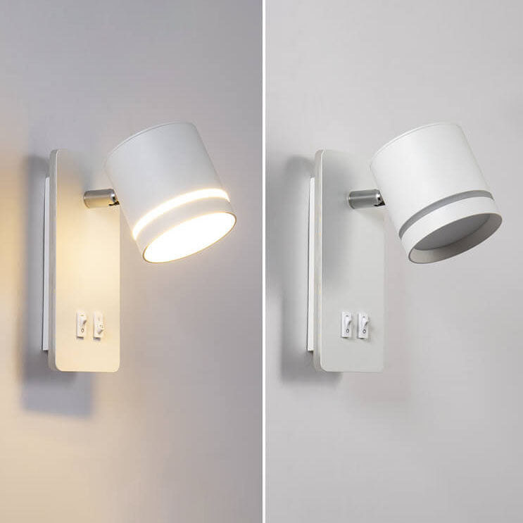 LED Wall Sconce Iron 7.5 inch Hardwired 15W Bedroom Hallway Living Room Modern Indoor Fixture White Black 110-120V Ambient Light
