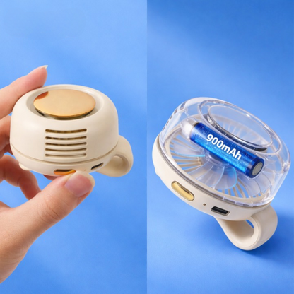 Portable Clip Fan with 360° Airflow – Silent Operation