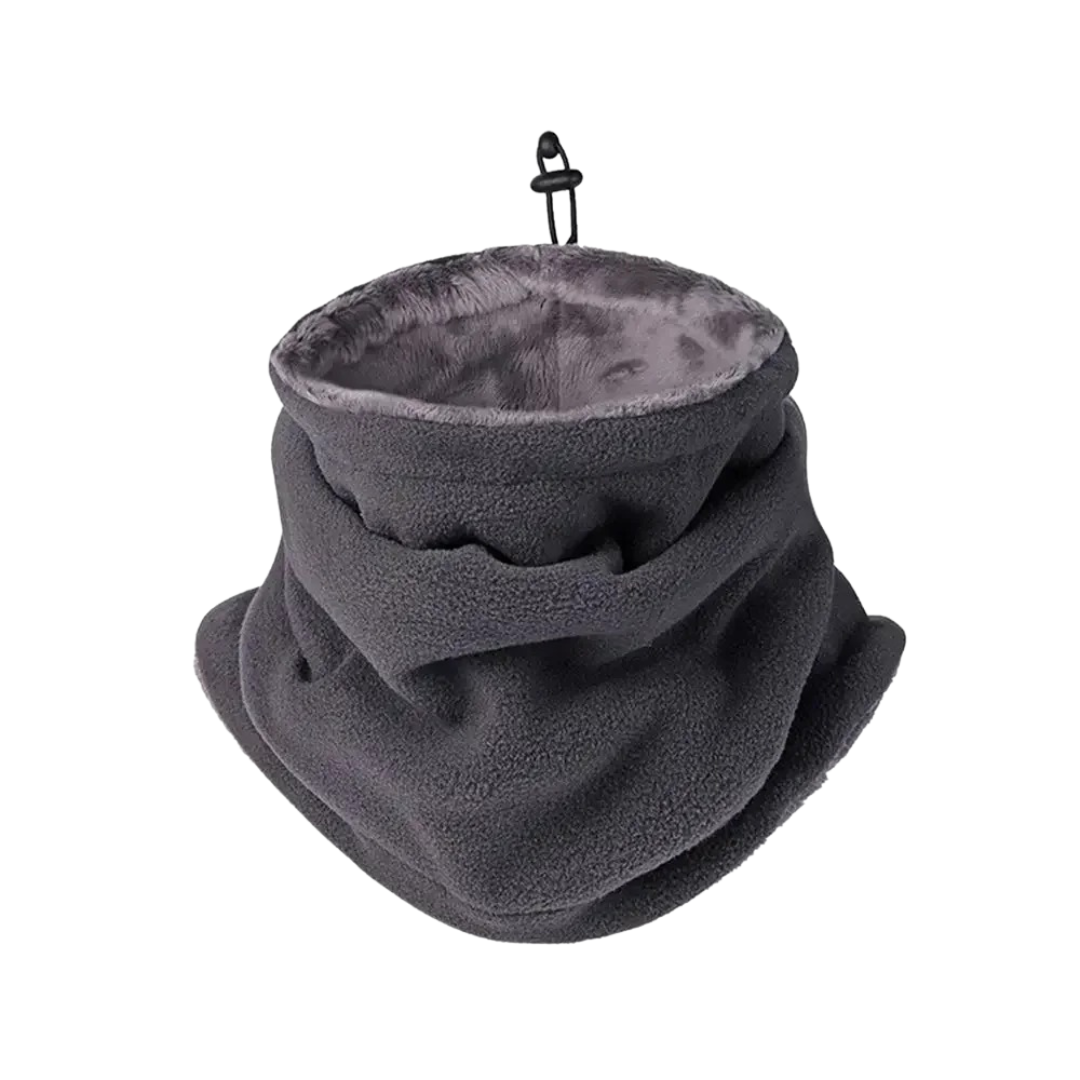 Adjustable Fleece Neck Gaiter with Drawstring for Winter Sports & Outdoor Activities – Versatile Face Cover